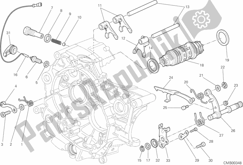 Wszystkie części do Krzywka Zmiany Biegów - Widelec Ducati Monster 795 ABS EU Thailand 2014